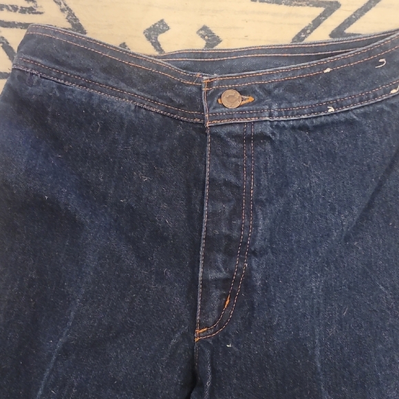 Women's High Rise Jeans - Navy with Rainbow Accent - Picture 5 of 5